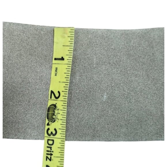 ZAPA Paris Wide Gray Suede Leather Waist Belt Made in France Size T1 - Picture 8 of 11